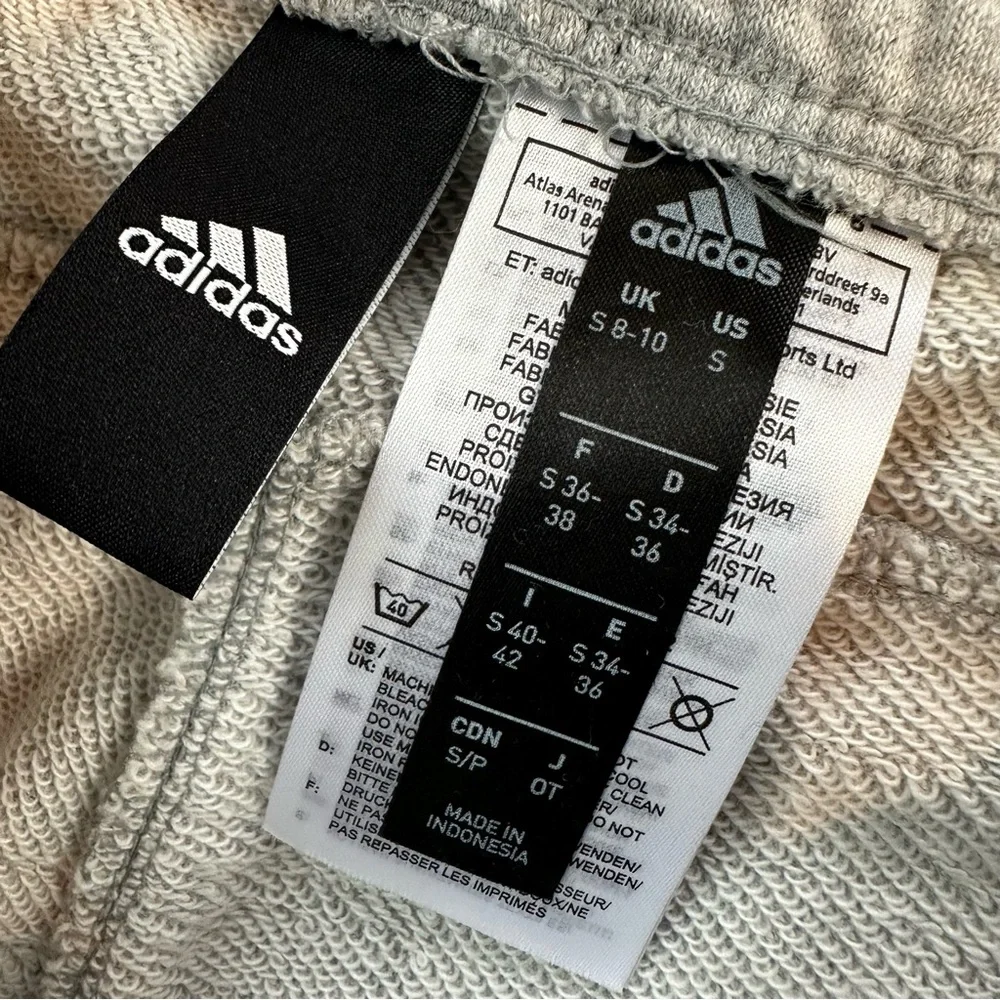 Women’s Adidas Sweat Pant Pocketed Gray 3 Stripes Size Small S - Picture 7 of 7